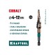 Сверло ступенчатое KRAFTOOL COBALT 9 ступеней 4-12мм 29691-4-12-9