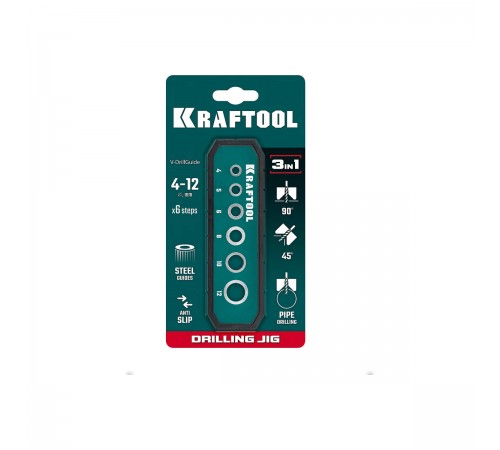 Кондуктор для сверления KRAFTOOL Woodsniper 121 под углом 45° и 90° 6 отверстий 4-12мм 30073