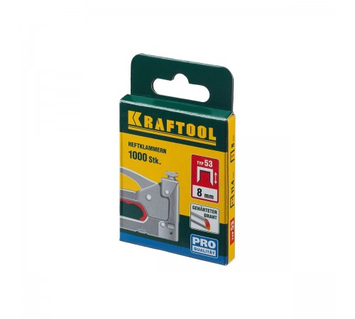 Скобы для степлера KRAFTOOL тип 53 8мм, 1000 шт, калибр 23GA 31670-08