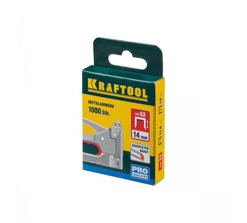 Скобы для степлера KRAFTOOL тип 53 14мм, 1000 шт, калибр 23GA 31670-14