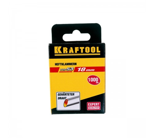 31670-18 Скобы для степлера KRAFTOOL EXPERT закаленные, тип 53, 18 мм, красные (1000 шт)