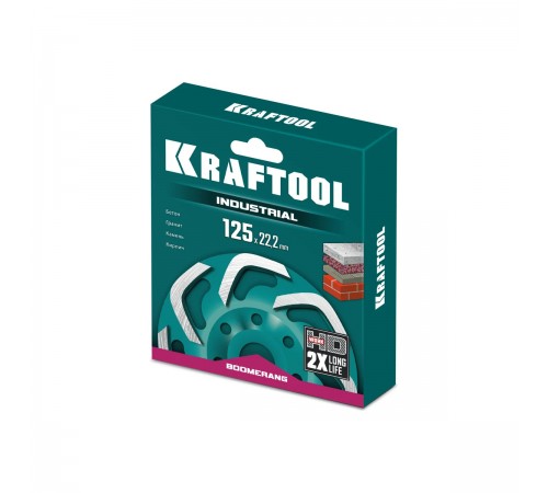 Чашка алмазная KRAFTOOL Boomerang 125мм сегментная 33445-125