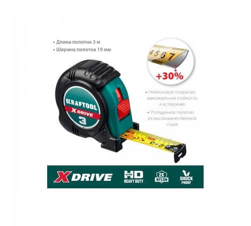 34122-03-19_z02 Рулетка KRAFTOOL X-Drive 3м х 19мм