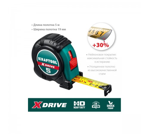 34122-05-19_z02 Рулетка KRAFTOOL X-Drive 5м х 19мм