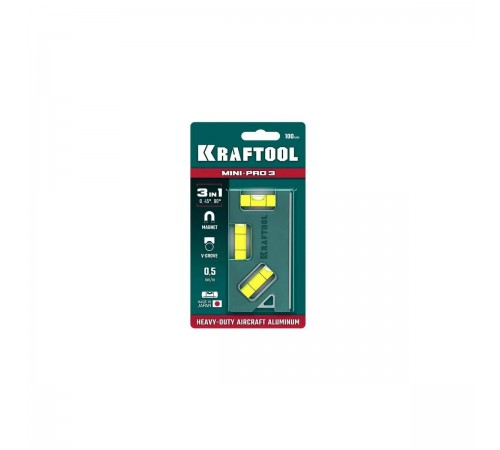Магнитный компактный уровень KRAFTOOL Mini-Pro 3, 100мм  34861-010