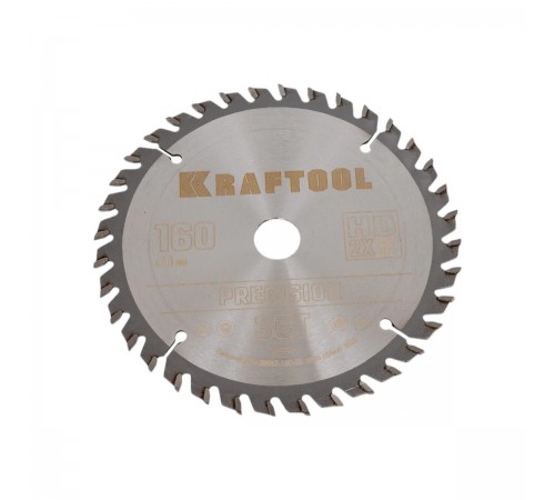 36952-160-20 Диск пильный по дереву KRAFTOOL PRECISSION 160х20мм 36Т