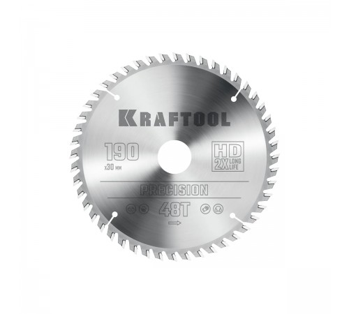 36952-190-30 Диск пильный по дереву KRAFTOOL PRECISSION 190х30мм 48Т