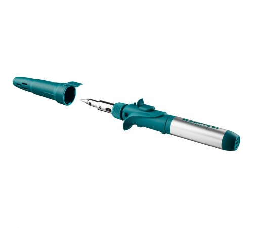 Паяльник газовый KRAFTOOL SolderGas, горелка, фен, пьезоподжиг, набор 10 в 1, 1300гр 55503-Н10