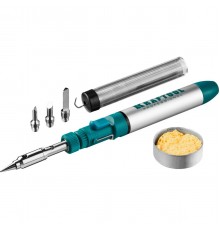Паяльник газовый KRAFTOOL SolderGas, горелка, фен, набор 8х1, 70В, 30-70Вт, 1300°С 55504-Н8