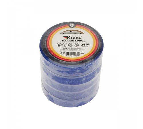 KR-09-2105 Изолента ПВХ Kranz 0,13х15мм 25м синяя