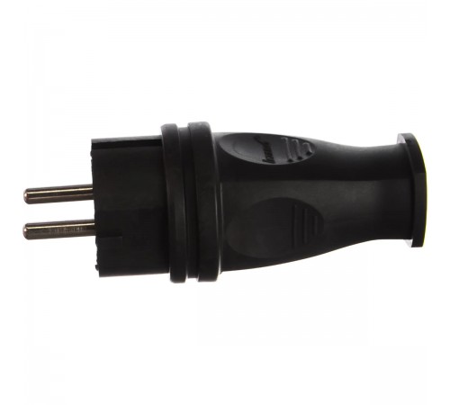 Вилка кабельная LEZARD 1ф 1x16A 2P+E 220-240B каучук 106-0400-0105/105