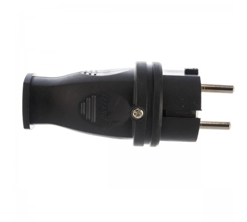 Вилка кабельная LEZARD 1ф 1x16A 2P+E 220-240B каучук 106-0400-0105/105