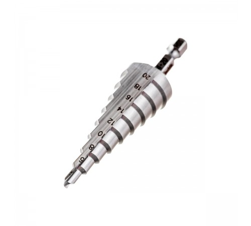 D-40098 Сверло ступенчатое Makita HSS c прямым желобком, 4-20, 1/4