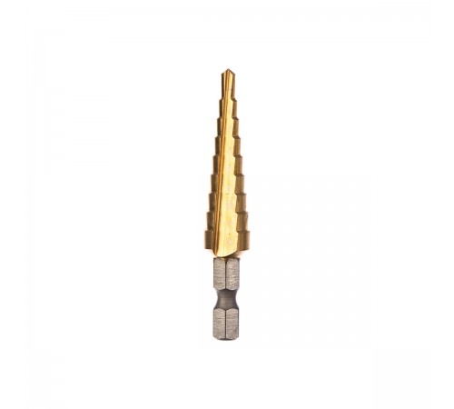 D-40113 Сверло ступенчатое Makita HSS-TiN c прямым желобком, 4-12, 1/4
