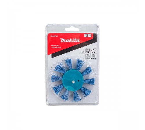D-45755 Щетка Makita нейлоновая дисковая звезда, d=100мм, G240, 6мм