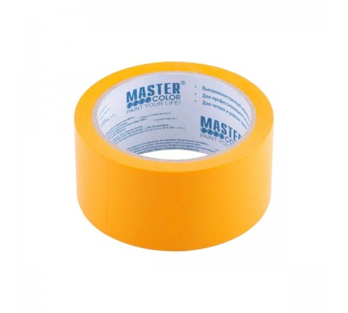 Лента малярная MASTERCOLOR желтая,для внутренних работ,48ммх25м 30-6614