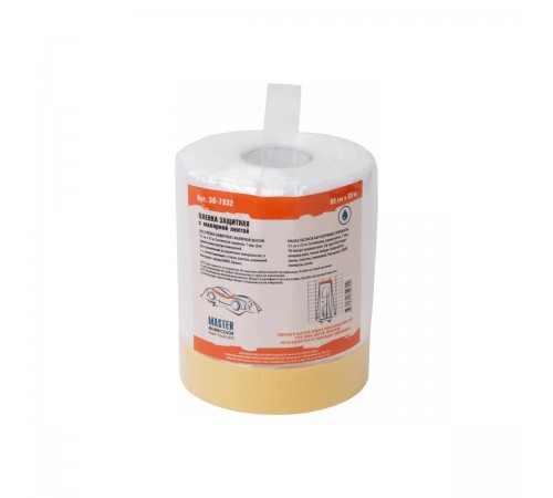 30-7032 Пленка защитная с малярной лентой MASTERCOLOR Clever Quick, 550мм х 33м
