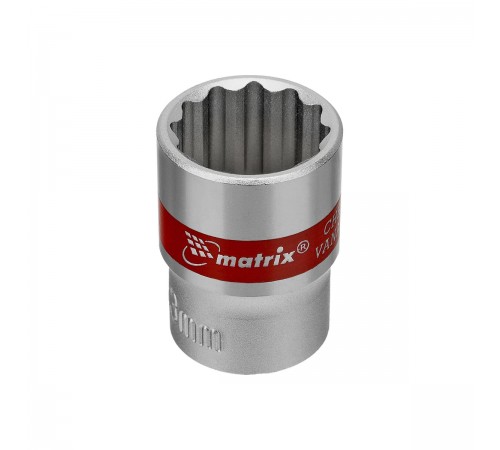 13594 Набор торцевых головок Matrix 1/4", 12гранные, 4-13мм, CrV
