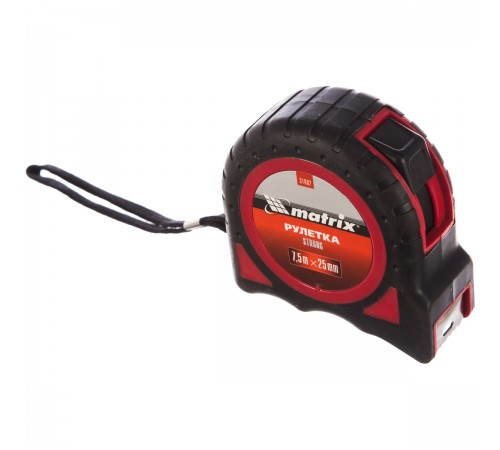 Рулетка Matrix Strong 7,5мх25мм, обрезиненный корпус 31082