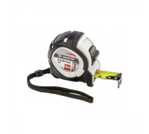 32592 Рулетка Neon PRO Matrix 5мх25мм,обрезиненный корпус,3 фиксации