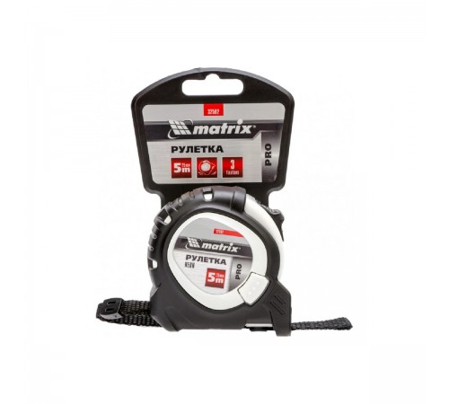 32592 Рулетка Neon PRO Matrix 5мх25мм,обрезиненный корпус,3 фиксации
