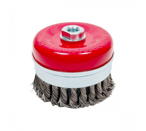 Щетка для УШМ Heavy Duty Matrix, 100мм, М14, чашка, крученая проволока 0,5мм 74672