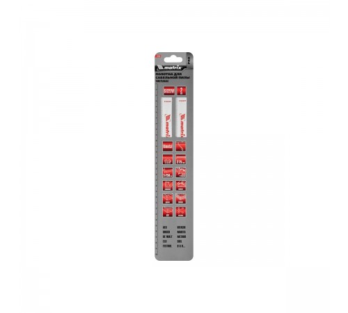 782003 Полотна универс.для сабельной пилы Matrix S1222VF,275/1,8-2,5мм