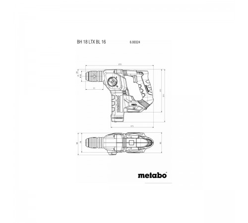 Перфоратор аккумуляторный METABO BH 18 LTX BL 16 600324850