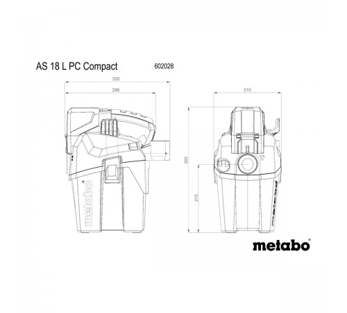 Пылесос METABO AS 18LPC Compact 602028850