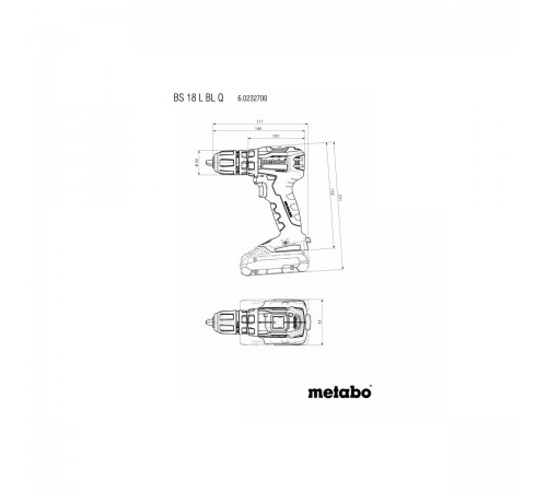Шуруповерт аккумуляторный METABO BS 18 L BL Q lition 602327500