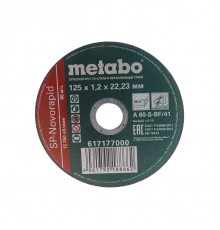 617177000 Диск абразивный по металлу Metabo SP-Novorapid 125х1,2х22,2мм