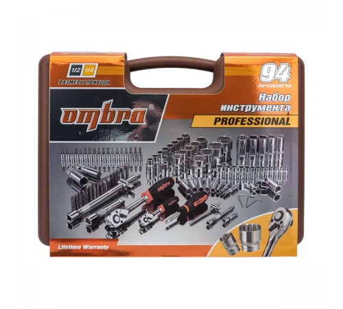 OMT94S12 Набор универсального инструмента OMBRA 1/4, 1/2DR (94 предмета)