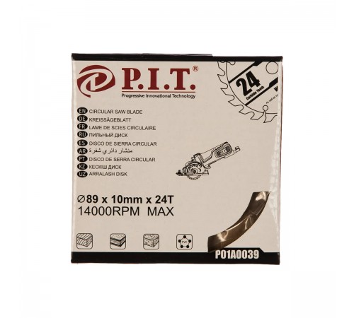 P01A0039 Диск пильный P.I.T. 89х10х24