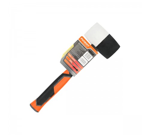 Киянка PATRIOT RMF-680BW черно-белая с фиберглассовой рукояткой, 680г