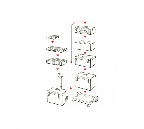 10501232 Ящик для инструментов QBRICK SYSTEM ONE350 BASIC 585х385х320мм