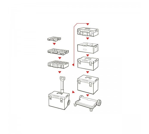 10501501 Ящик для инструментов QBRICK SYSTEM ONE 350 VARIO 585х385х302мм