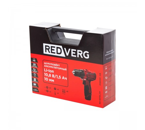 Шуруповерт аккумуляторный RedVerg RD-SD10L/2Y