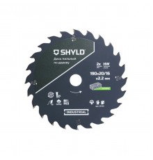 Диск пильный по дереву SHYLD твёрдосплавный 190х20/16мм, 24 зуба 20140