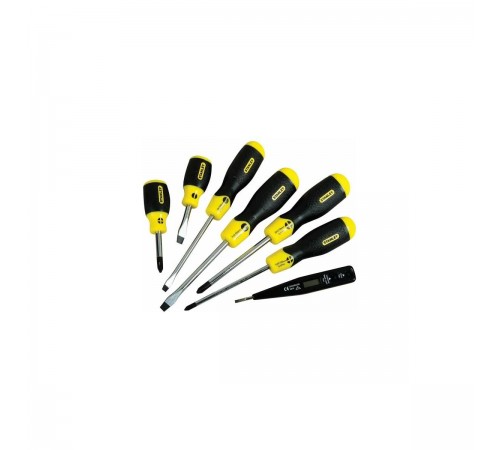 0-65-009 Набор отверток STANLEY CUSHIONGRIP 6 шт+отвертка тестер