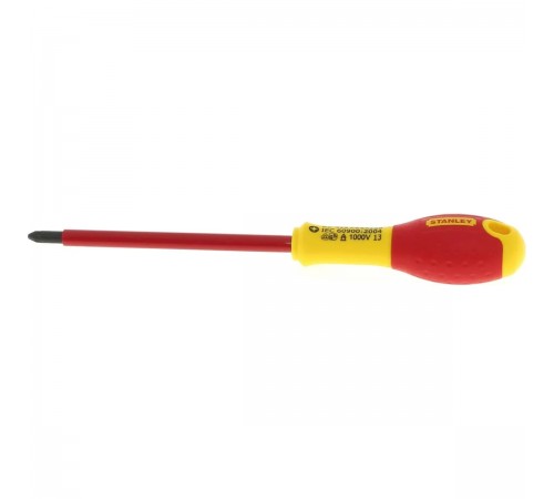 0-65-419 Отвертка электрика STANLEY FATMAX 1000 В PZ2х125 мм