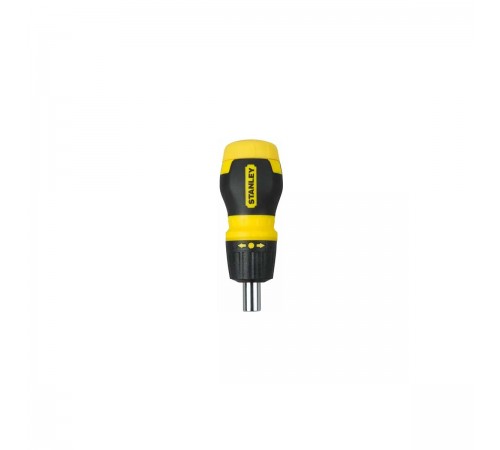 0-66-358 Отвертка STANLEY MULTIBIT RATCHET STUBBY c 6ю вставками