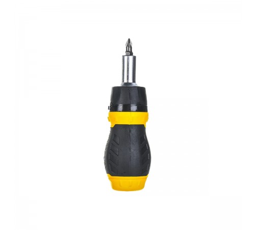 0-66-358 Отвертка STANLEY MULTIBIT RATCHET STUBBY c 6ю вставками