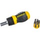 0-66-358 Отвертка STANLEY MULTIBIT RATCHET STUBBY c 6ю вставками