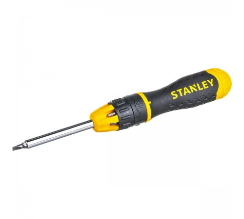 0-68-010 Отвертка STANLEY MULTIBIT с храповым механизмом в комплекте с 10-тью вставками