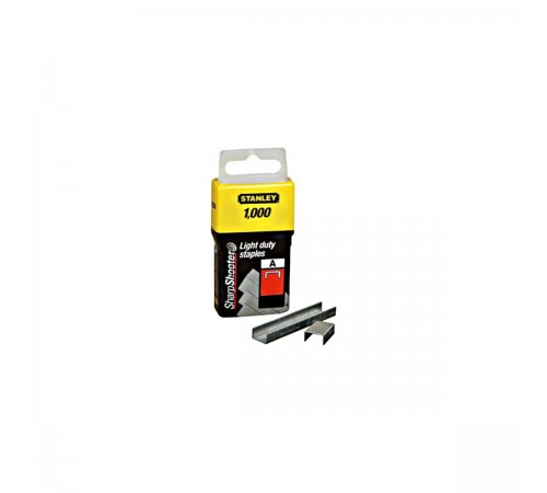1-TRA205T Скоба для степлера STANLEY Light Duty 8 мм, тип А (53), (1000 шт.)