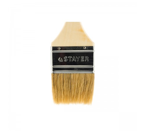 0101-063 Кисть плоская STAYER UNIVERSAL-STANDART, светлая щетина, деревянная ручка, 63 мм