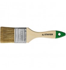01031-50 Кисть плоская STAYER LASUR-STANDART, смешанная щетина, деревянная ручка, 50 мм