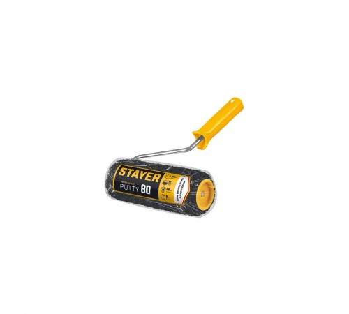 Валик для шпатлевки STAYER PUTTY 80 мм, 180 мм, 8 мм ручка, PROFESSIONAL 03642-18