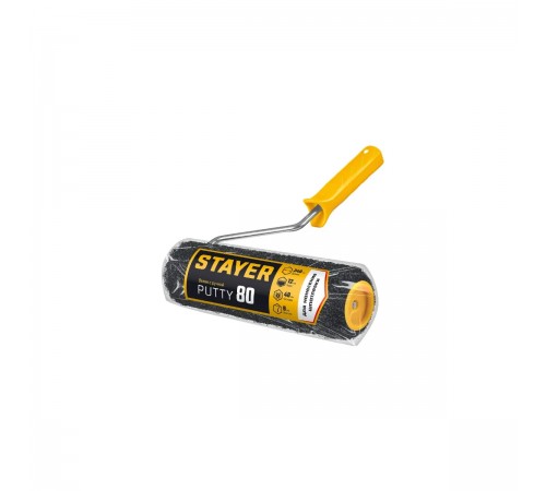 Валик для шпатлевки STAYER PUTTY 80 мм, 240 мм, 8 мм ручка,, PROFESSIONAL 03642-24