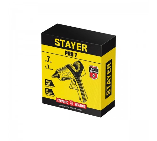 0681-07 Пистолет STAYER PRO 7 термоклеевой электрический d 7мм,7г/мин